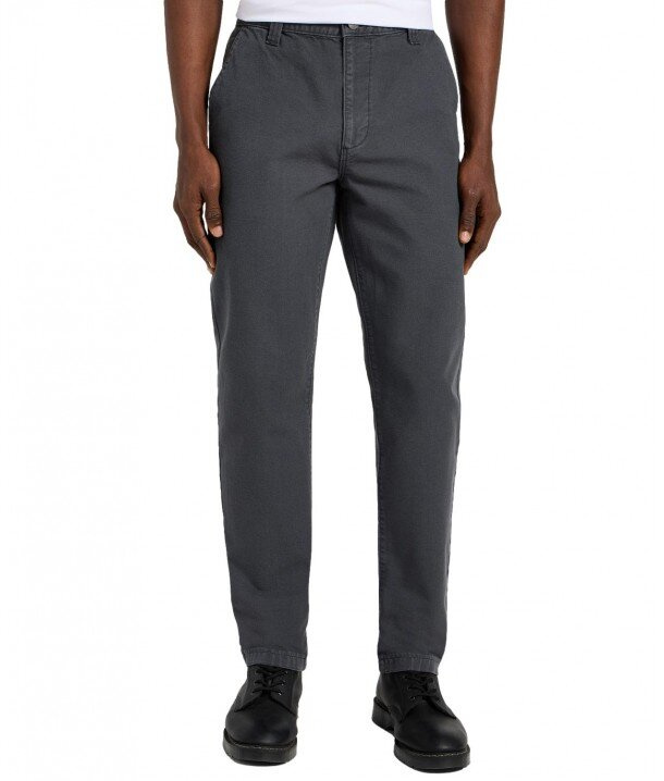 LEE MĘSKIE SPODNIE MATERIAŁOWE RELAXED WORKWEAR CHINO DARK MUTE GRAY 112355785 L78K008531