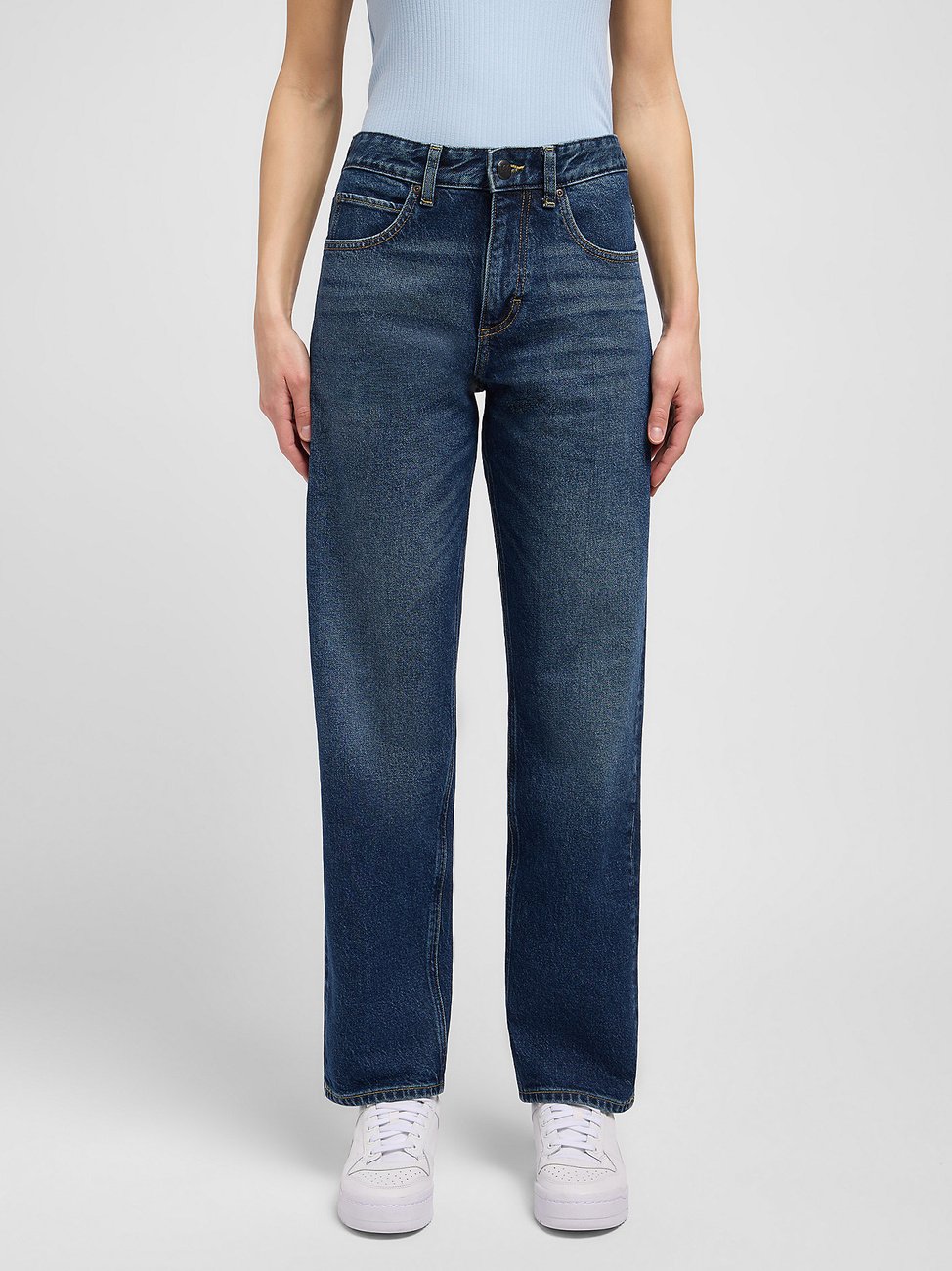 DAMSKIE SPODNIE LEE RIDER CLASSIC HYPER DARK 112354414