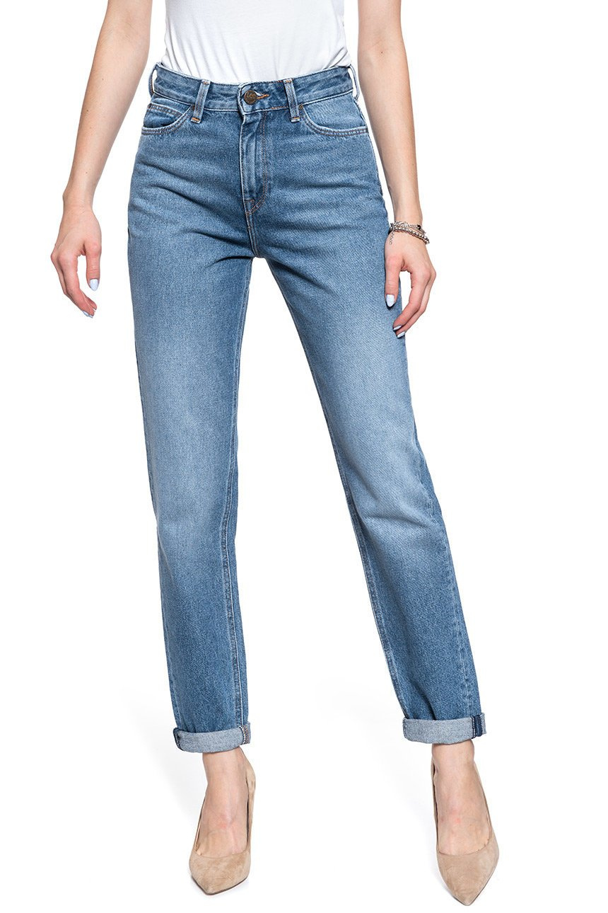 SPODNIE DAMSKIE LEE MOM STRAIGHT GET BLUE L32IGAQG 112107561