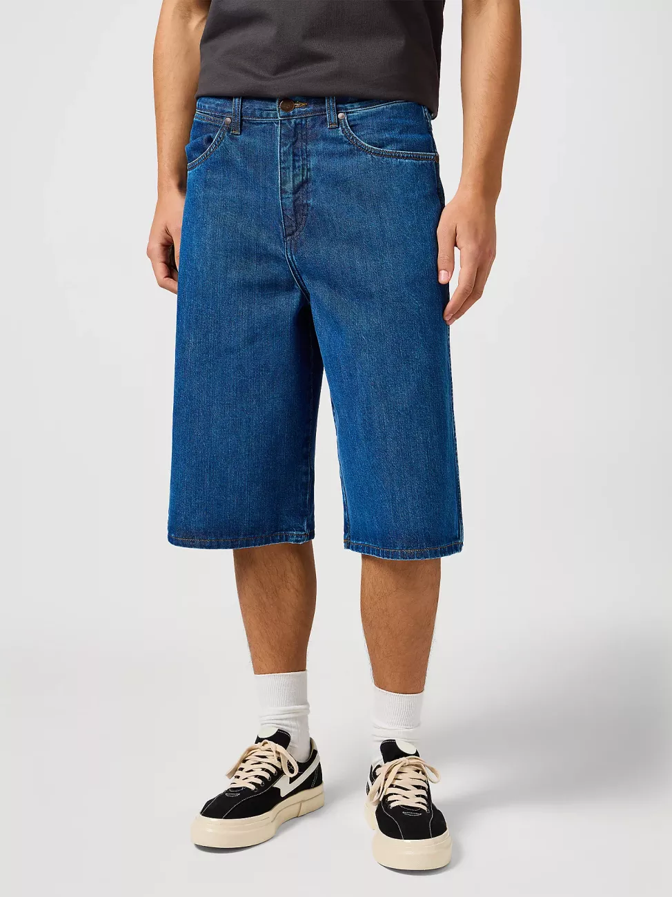 WRANGLER MĘSKIE SPODENKI JEANSOWE JORT SHORTS DARK STONE 112362550