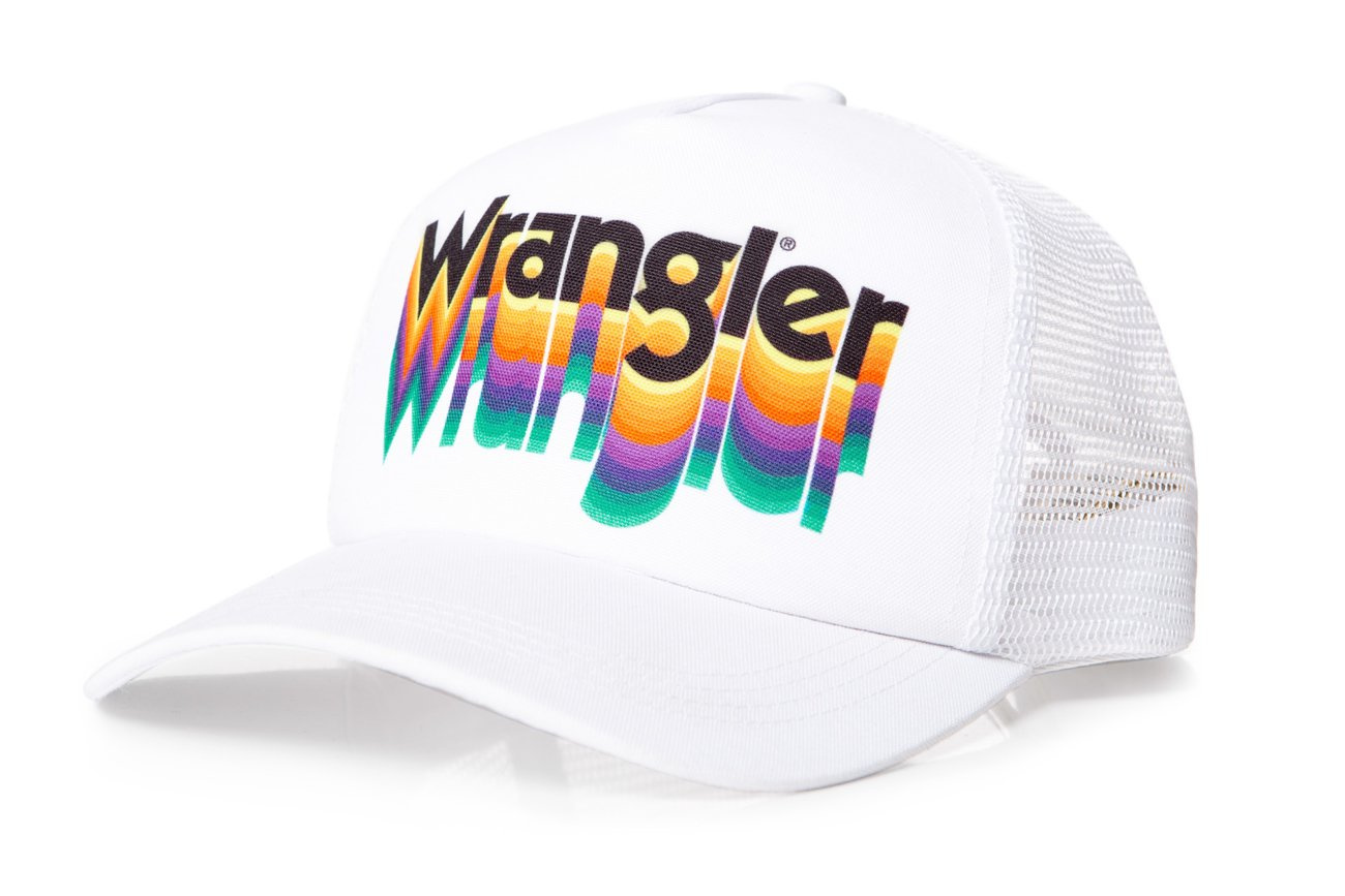 MĘSKA CZAPKA Z DASZKIEM WRANGLER TRUCKER CAP WHITE W0M36U512 112125683