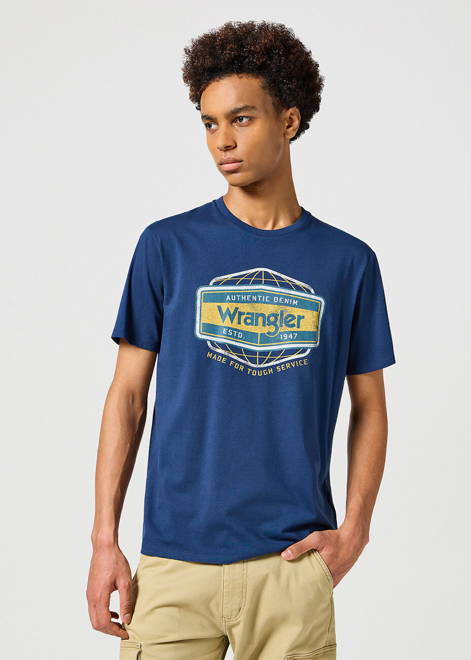 WRANGLER AMERICANA TEE MĘSKA KOSZULKA T-SHIRT NAVY 112357448 W70P017358