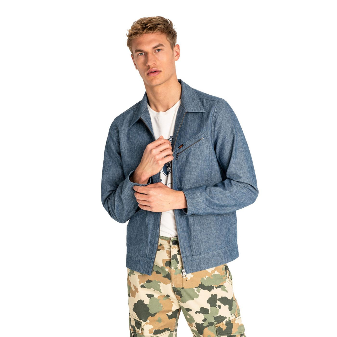 LEE 191J JACKET MĘSKA KURTKA JEANSOWA CHAMBRAY L191CMFE 112105722