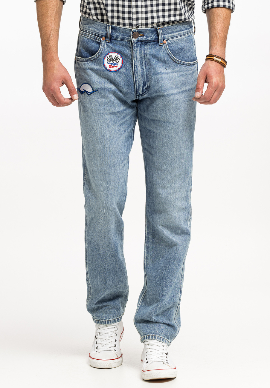 WRANGLER GREENSBORO MĘSKIE SPODNIE JEANSOWE JEANSY DŻINSY RACING INDIGO W15QBF22Y 112325874