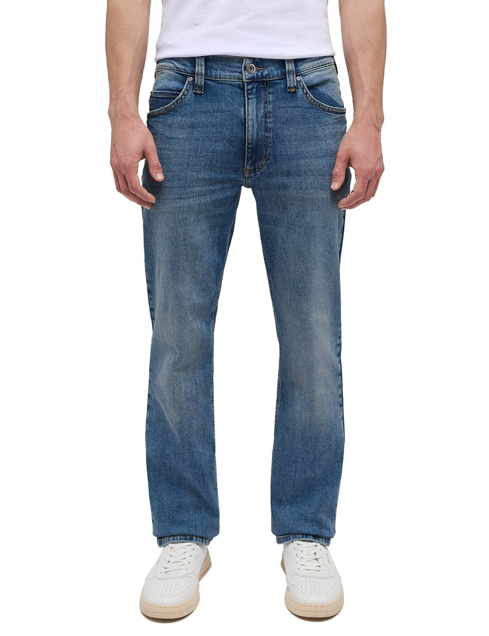 Męskie Spodnie Jeansowe MUSTANG Tramper Straight Denim Blue 1013716 5000 583