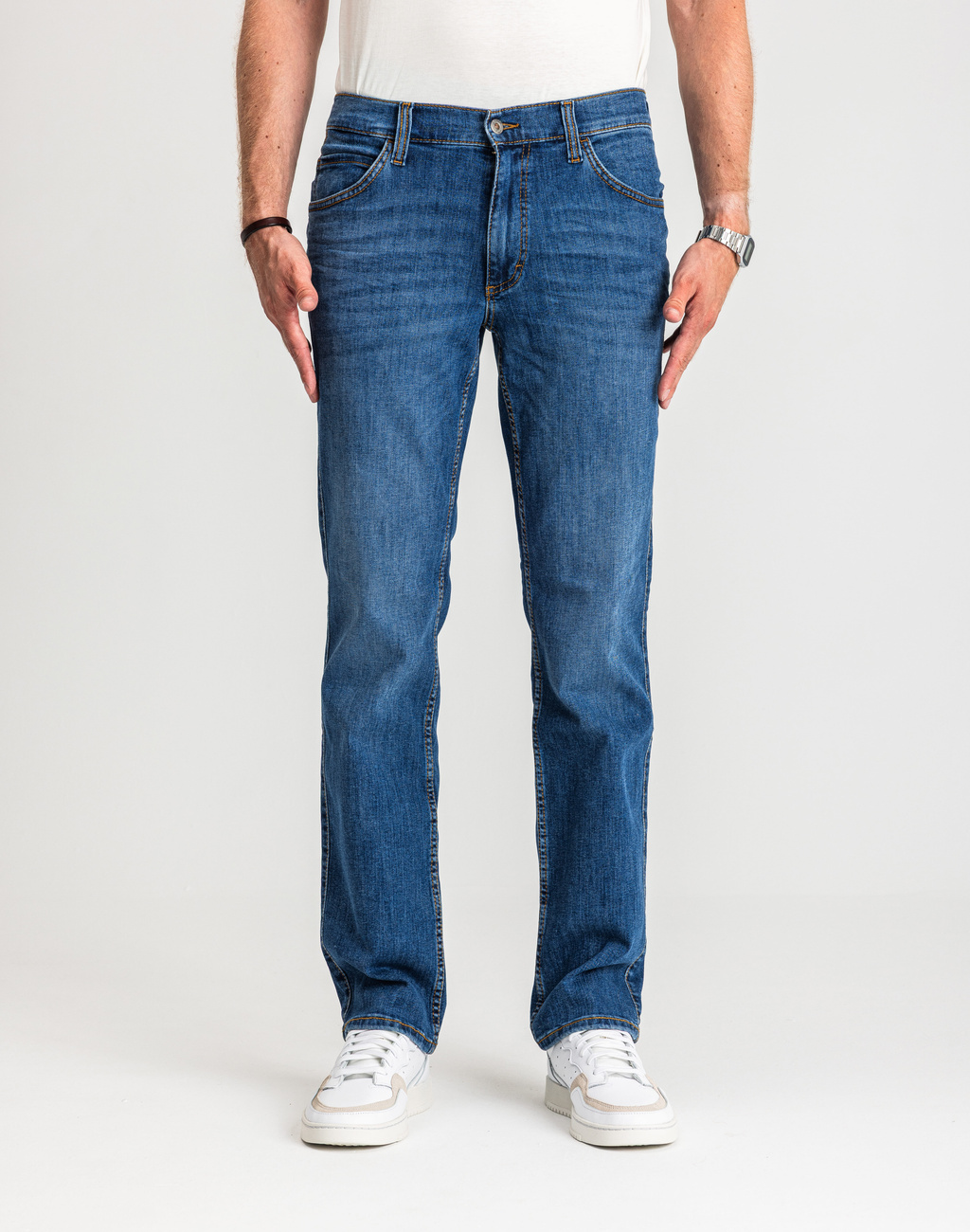 Męskie Spodnie Jeansowe Mustang Style Tramper Straight Denim Blue 1017121 5000 782