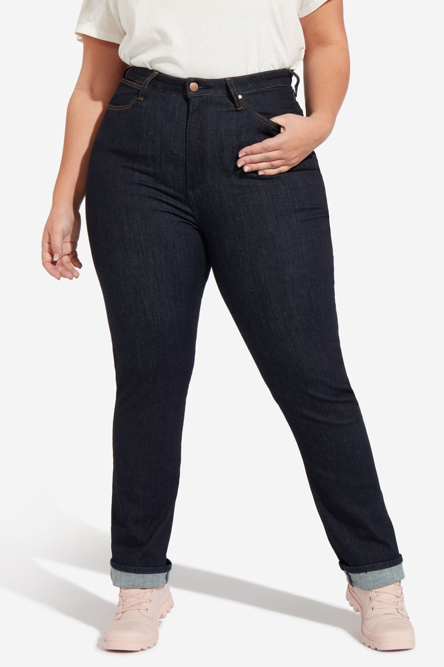 SPODNIE DAMSKIE WRANGLER STRAIGHT PLUS RINSEWASH W24TWX023 112127973