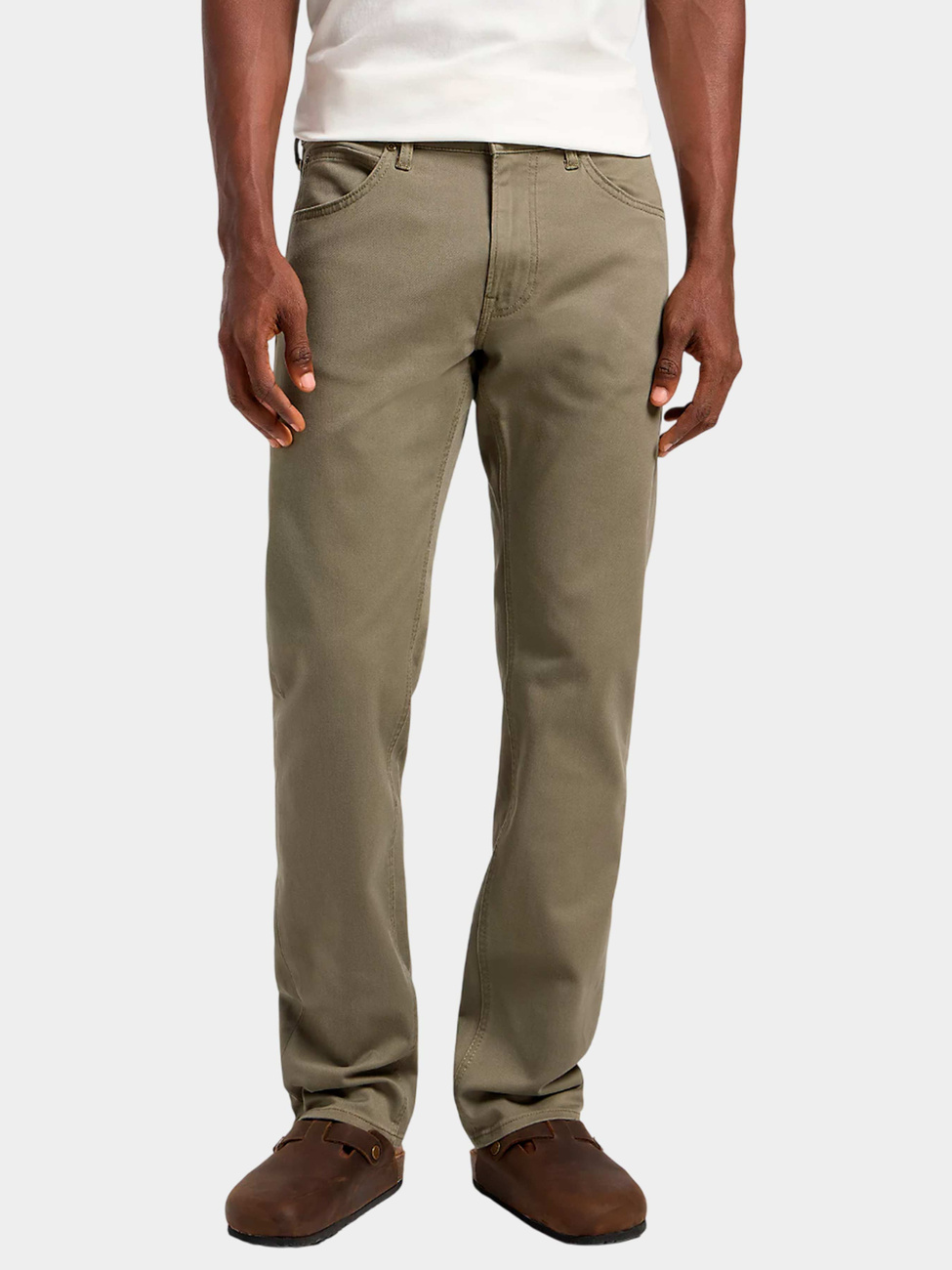 MESKIE SPODNIE LEE DAREN ZIP FLY MERCANTILE GREEN 112355819