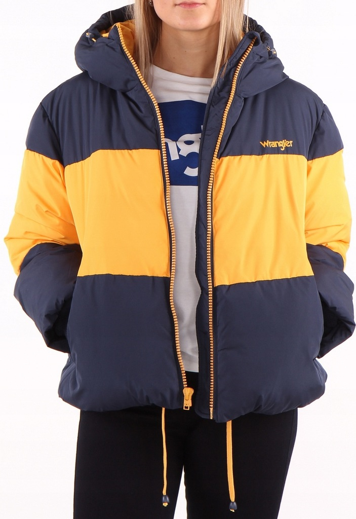 WRANGLER B&Y PUFFER JKT DAMSKA KURTKA PUCHOWA ZIMOWA NAVY W4127WB35 112128762