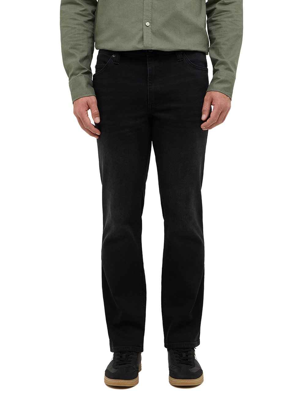 Męskie Spodnie jeansowe Mustang Style Tramper Straight Denim Black 1016810 4000 883