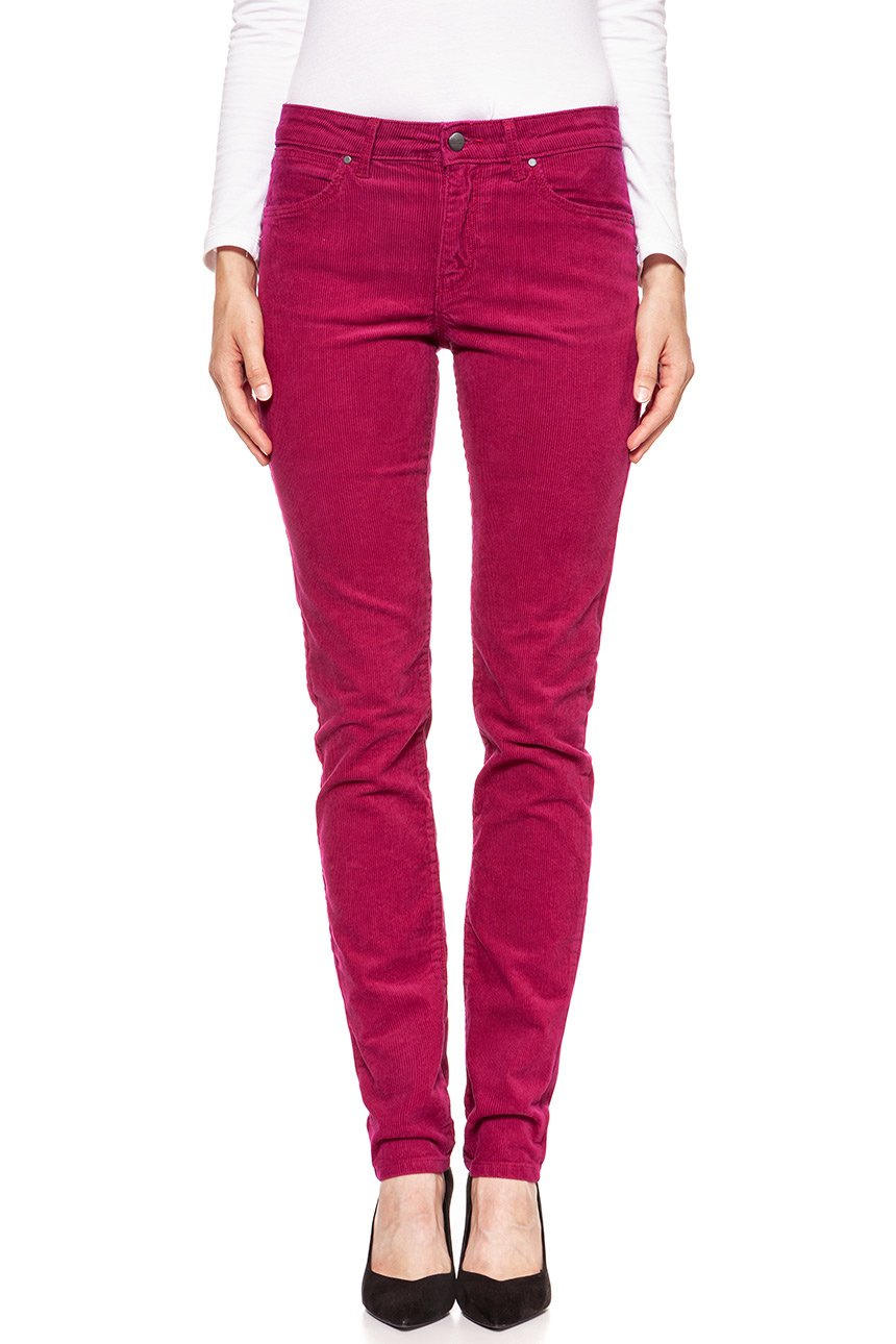 DAMSKIE SPODNIE SZTRUKSOWE WRANGLER SLIM CHERRY W28LEK18V 112128384