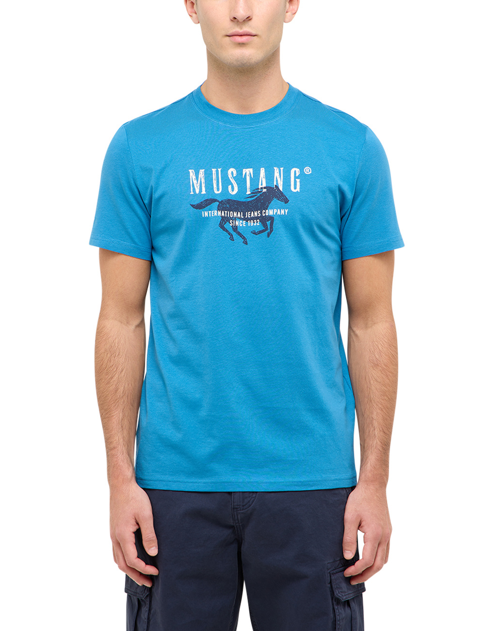 Męski T-Shirt Mustang Style Austin Sea of Belize 1016484 5444