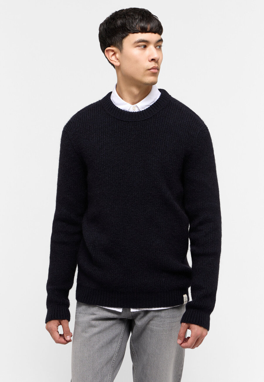 MUSTANG Emil C Crew MĘSKI SWETER Dark Sapphire 1015801 4136