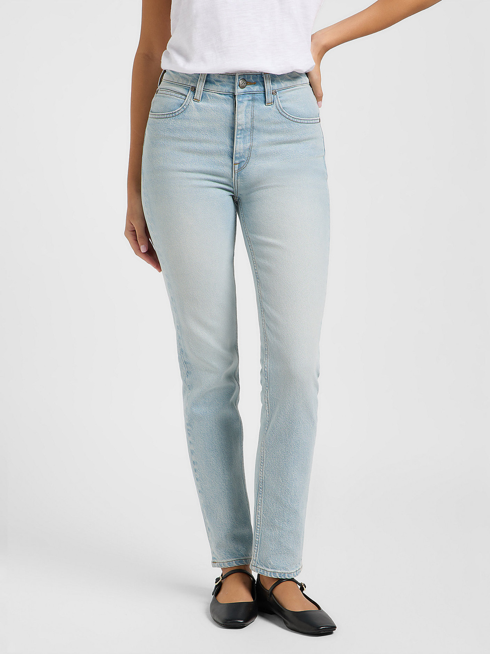 LEE DAMSKIE SPODNIE JEANSOWE LEE CAROL LIGHT RAINFALL 112363517