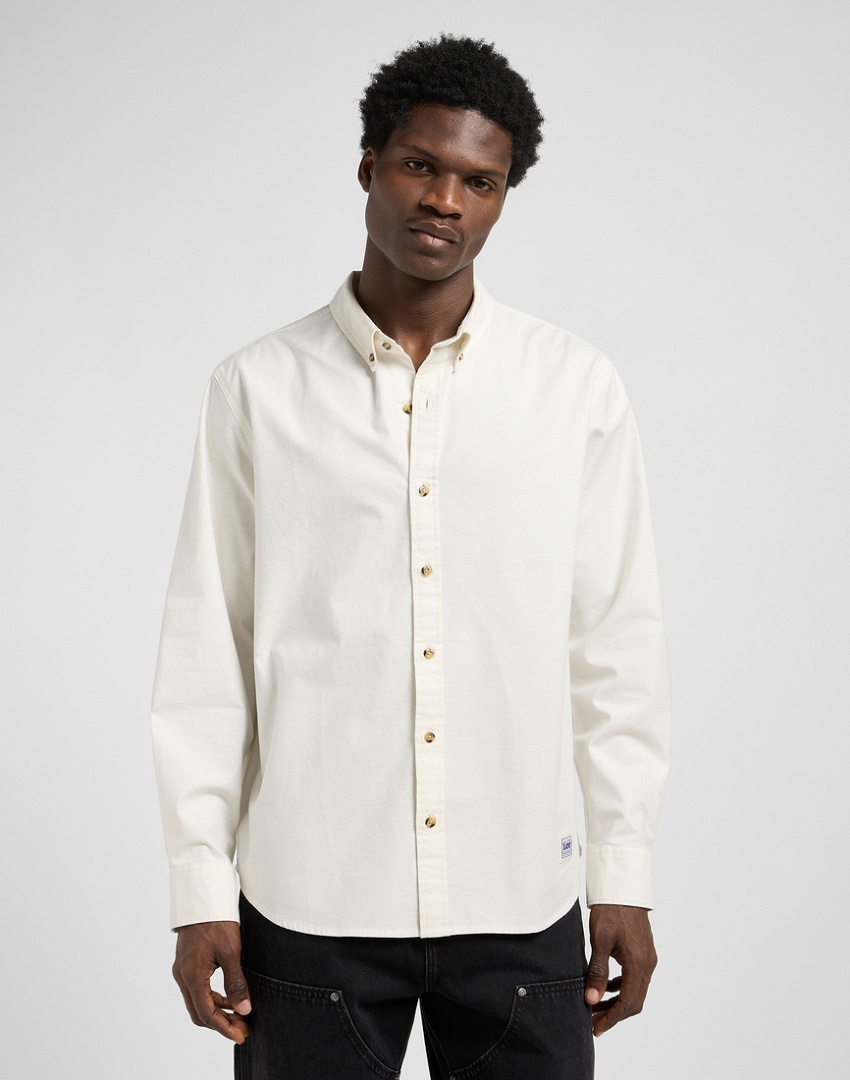 MESKA KOSZULA LEE NO POCKET BUTTON DOWN ECRU 112370478