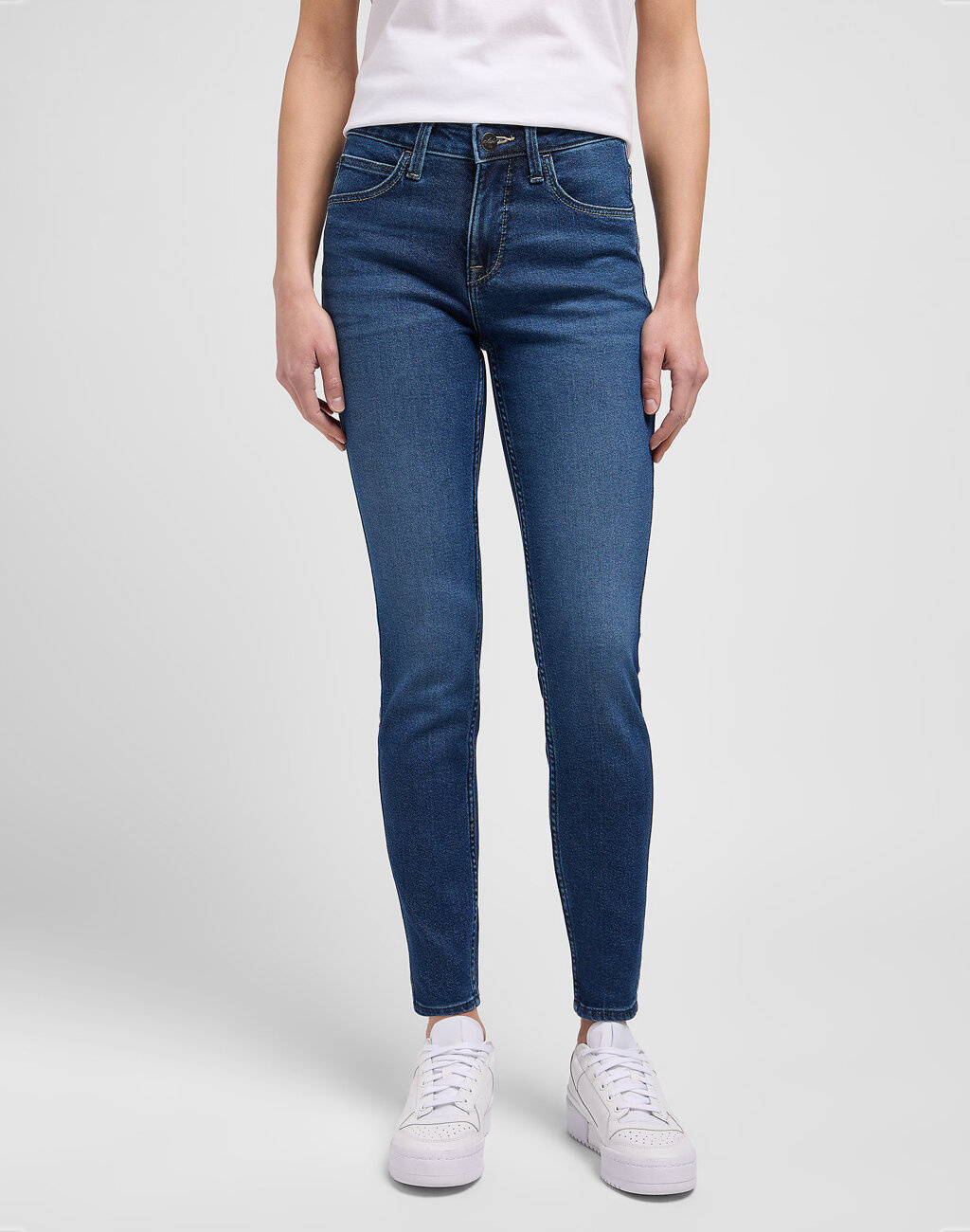 LEE DAMSKIE SPODNIE JEANSOWE HIGH RISE SKINNY MATERIAL GIRL 112351300 L34G016006