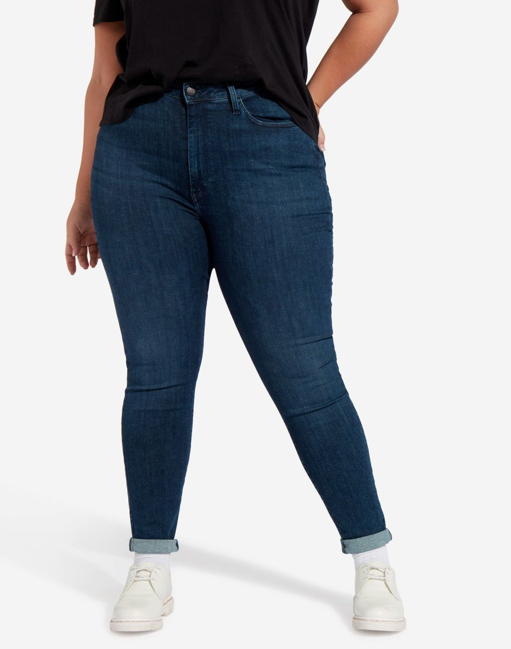 SPODNIE DAMSKIE WRANGLER SKINNY PLUS STRETCH DARK W24KWX053 112127966