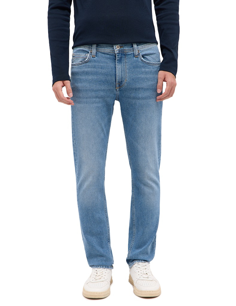 Męskie Spodnie Jeansowe Mustang Style Vegas Slim Denim Blue 1016310 5000 213