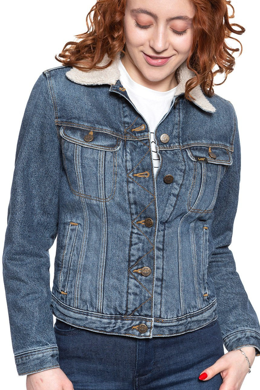 DAMSKA KURTKA ZIMOWA LEE SHERPA RIDER VINTAGE WORN L54VRDJK 112112995