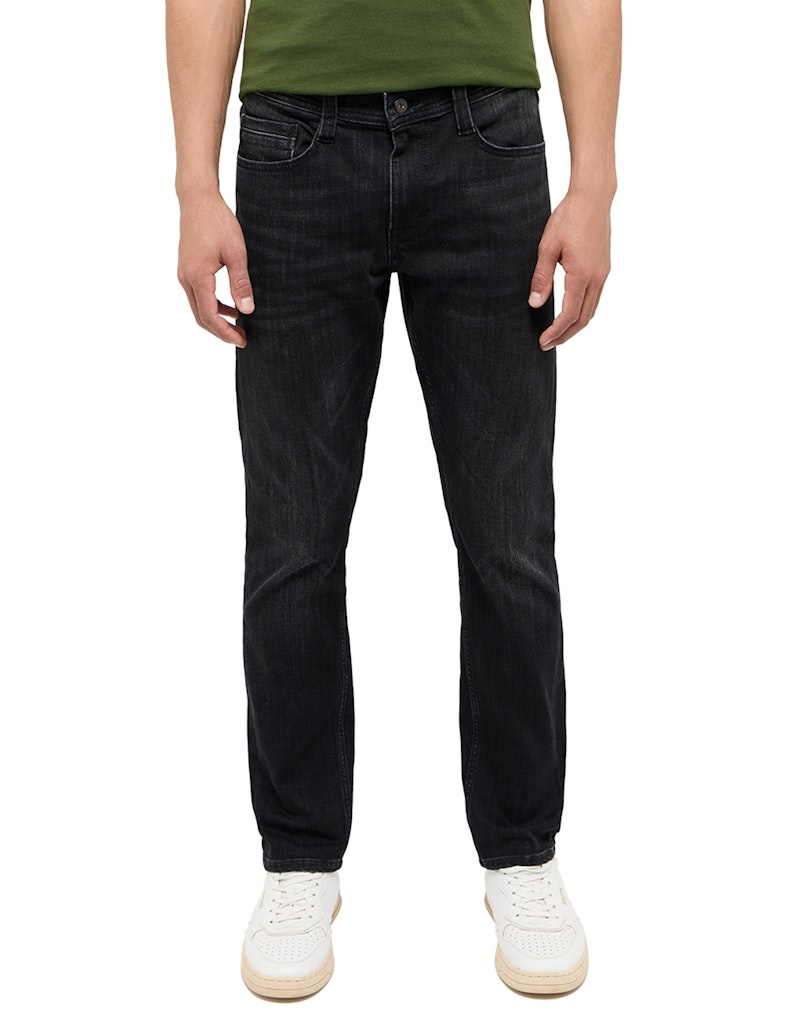 Męskie Spodnie Jeansowe Mustang Style Oregon Slim Denim Black 1015508 4000 882