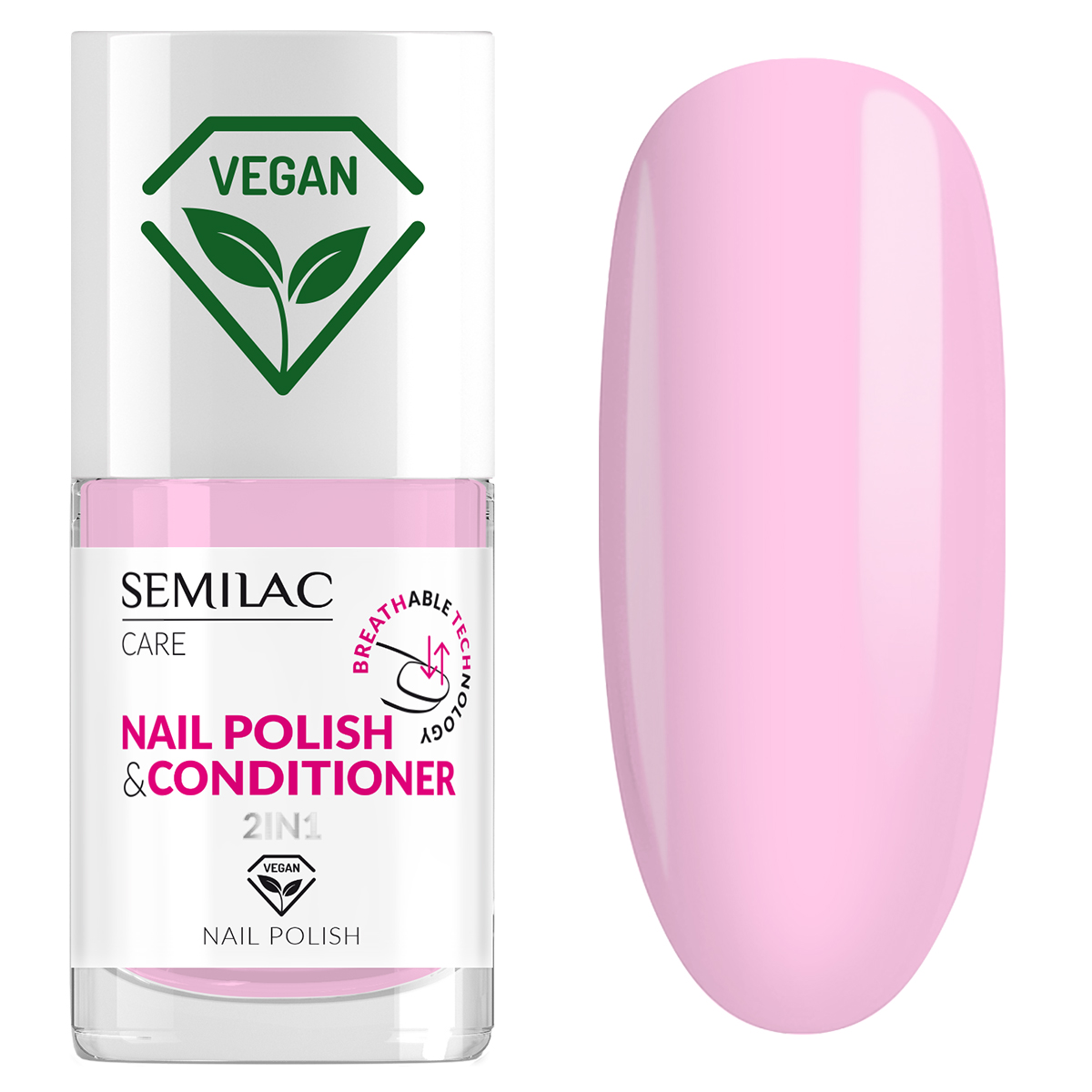 035 Semilac lakier klasyczny z odżywką 2w1 BREATHable TECHnology 7ml