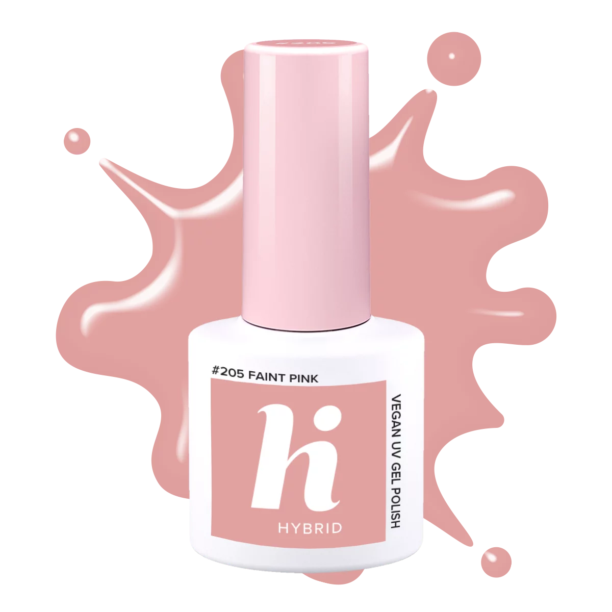 #205 hi hybrid lakier hybrydowy Faint Pink 5ml