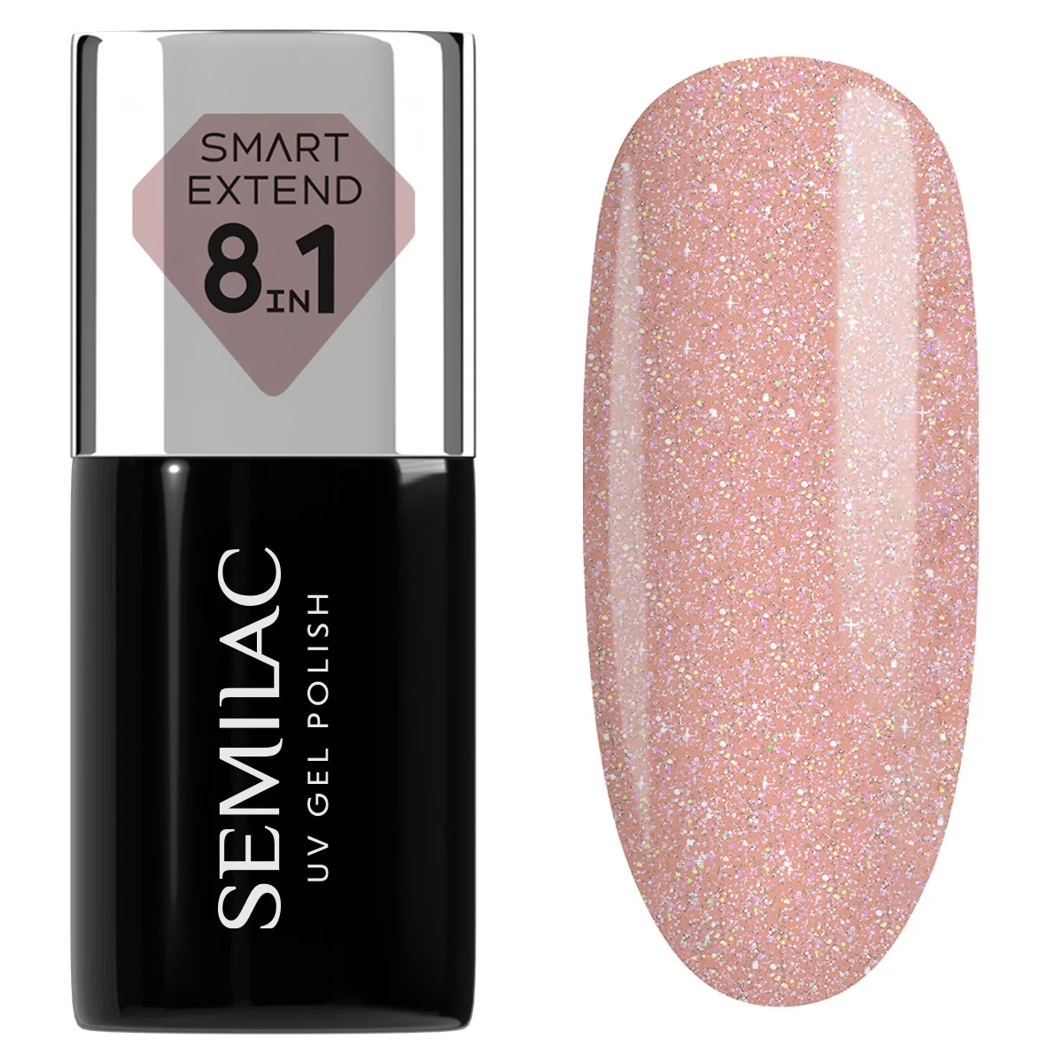 804 Semilac Smart Extend Glitter Soft Beige 7 ml