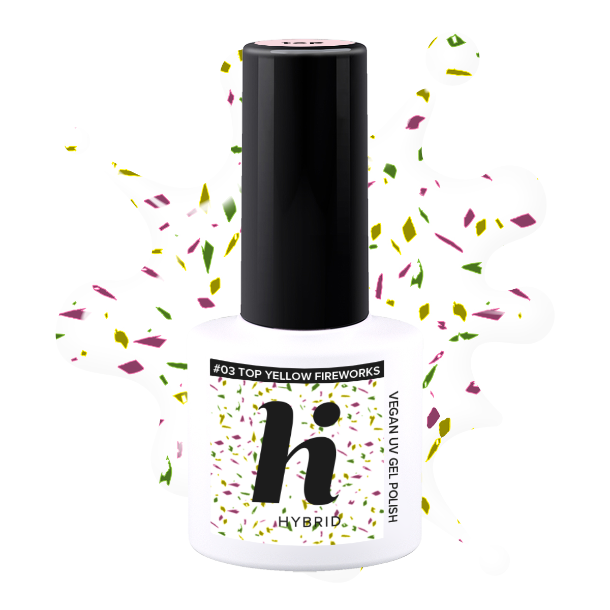 #03 hi hybrid Top No Wipe Yellow Fireworks 5ml