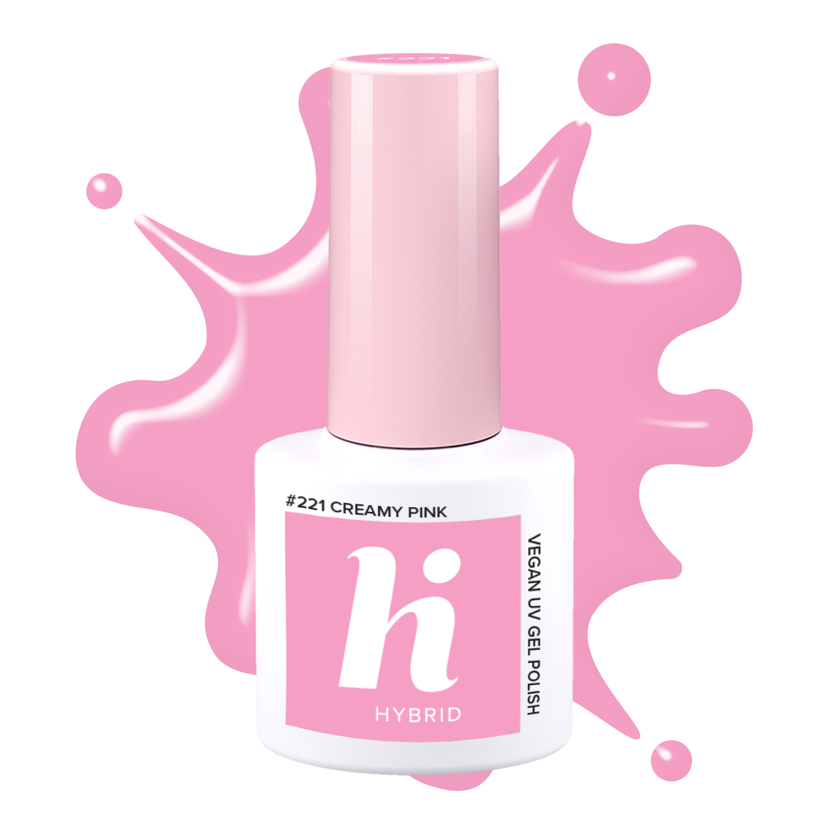 #221 hi hybrid lakier hybrydowy Creamy Pink 5ml