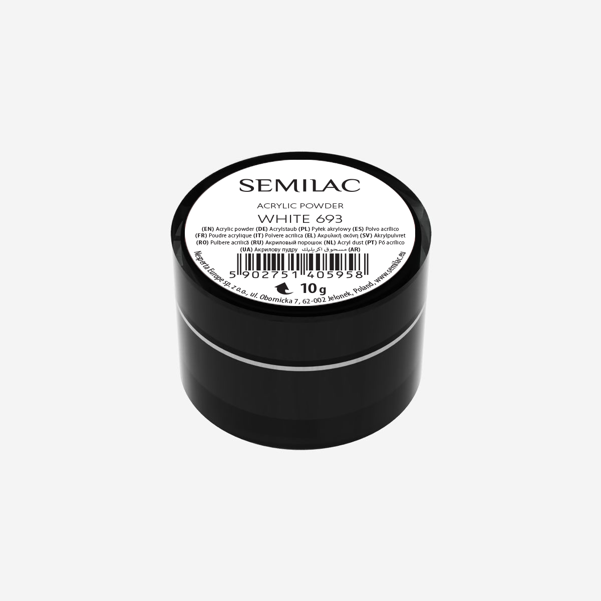 Semilac Acrylic Powder White 693