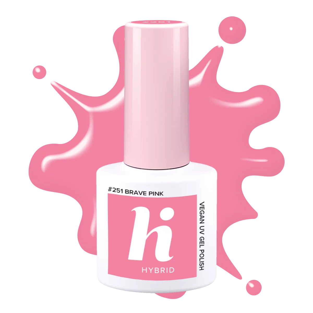 #251 hi hybrid lakier hybrydowy Brave Pink 5ml