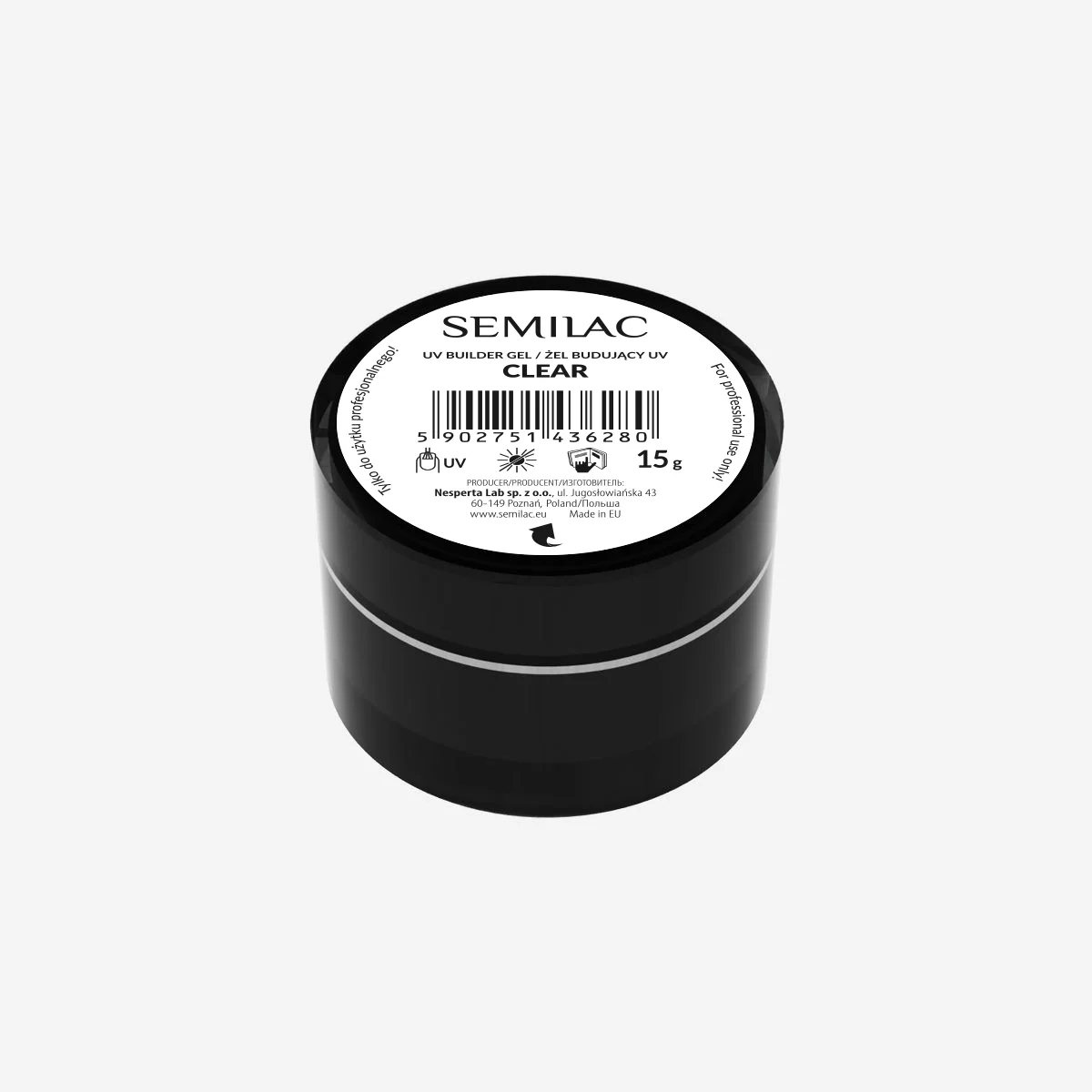 Żel Budujący Semilac Builder Gel Clear 15 g