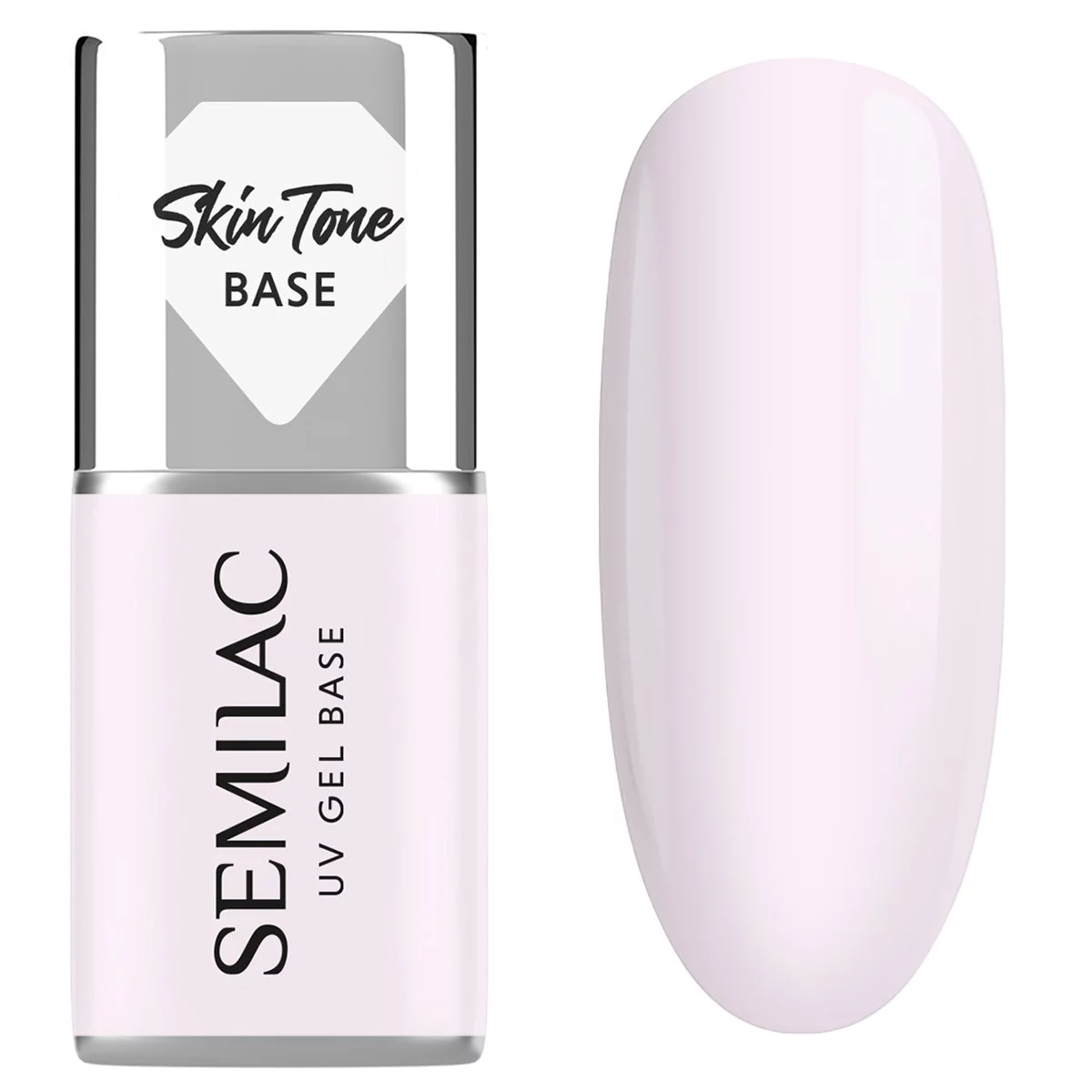 Semilac Baza do lakierów hybrydowych Skin Tone Cover Base Milky Pink 7ml