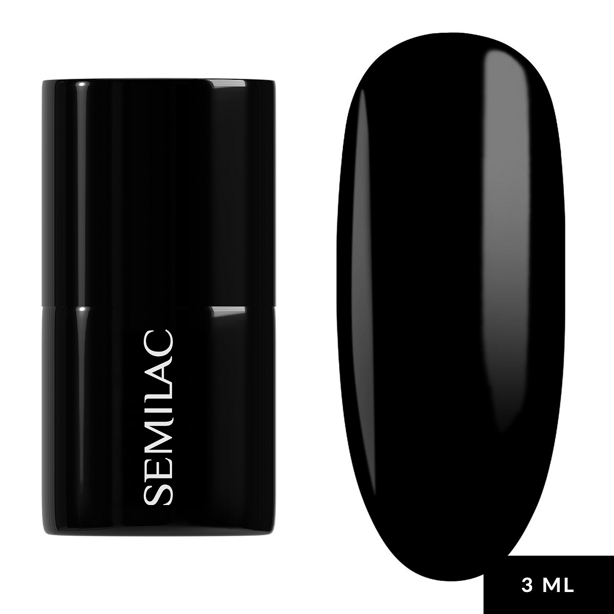 031 Semilac Lakier hybrydowy Black Diamond 3 ml