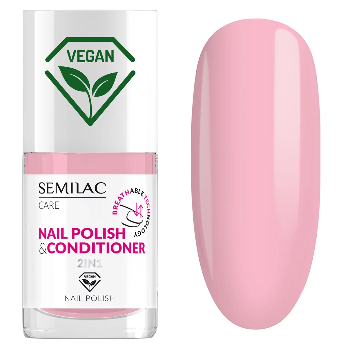 034 Semilac lakier klasyczny z odżywką 2w1 BREATHable TECHnology 7ml