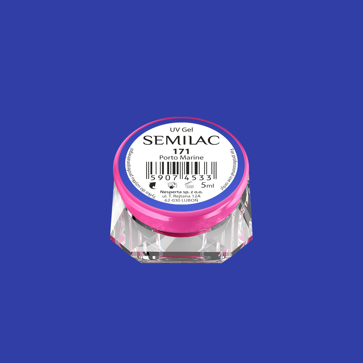 171 Kolorowy lakier żelowy Semilac Porto Marine 5ml