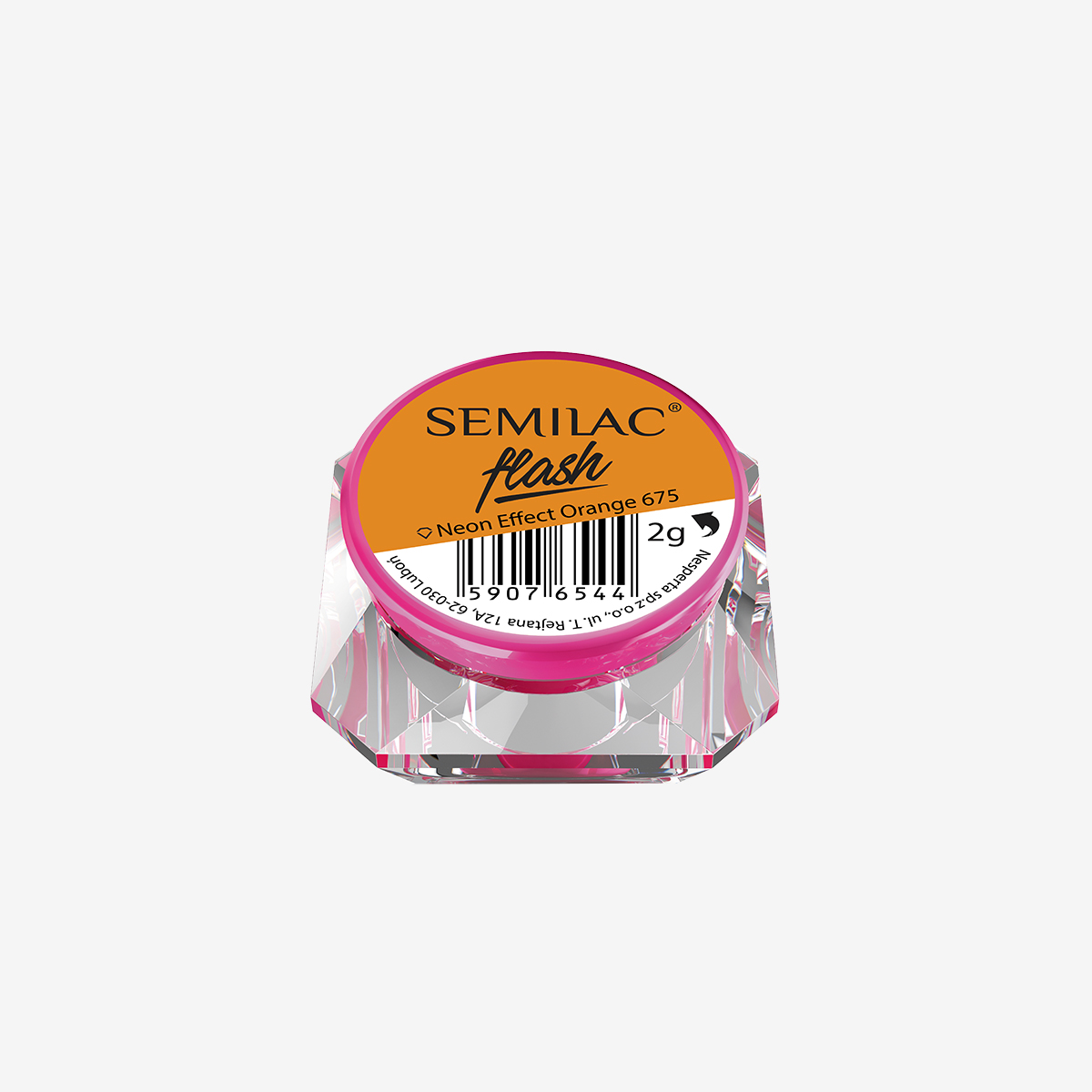 675 Pyłek Semilac Flash Neon Effect Orange