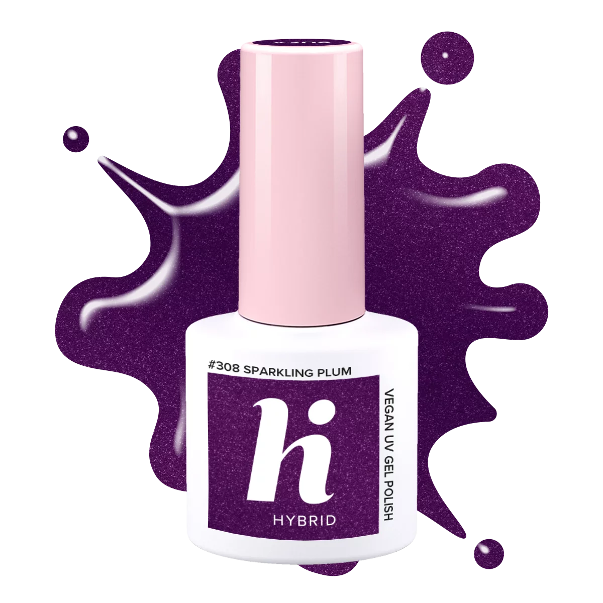 #308 hi hybrid lakier hybrydowy Sparkling Plum 5ml