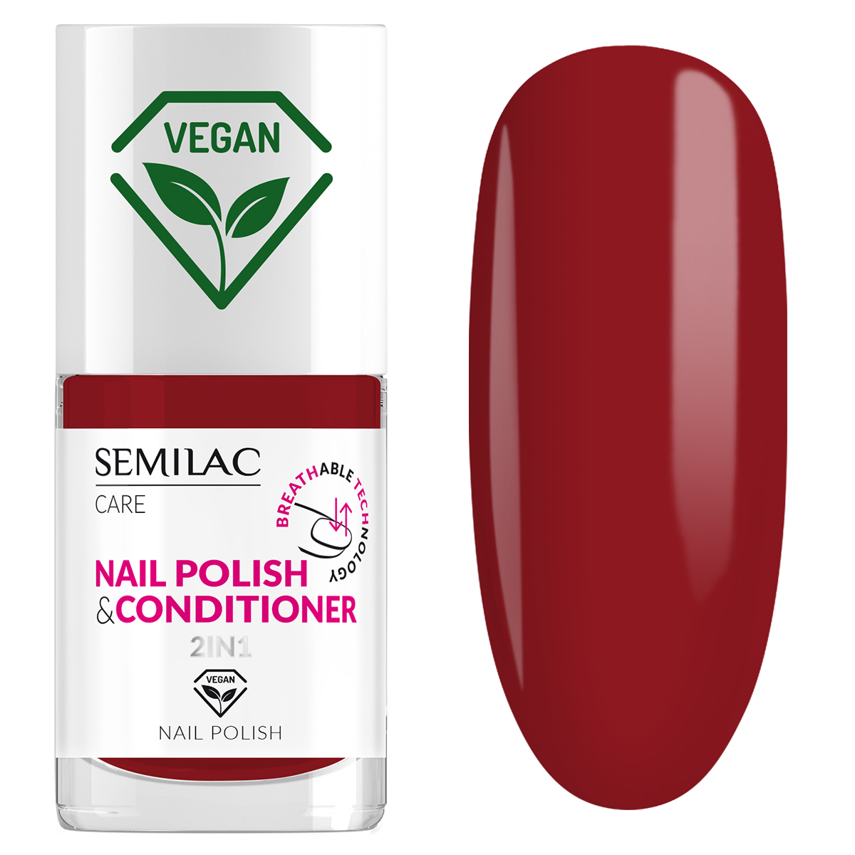 019 Semilac lakier klasyczny z odżywką 2w1 BREATHable TECHnology 7ml