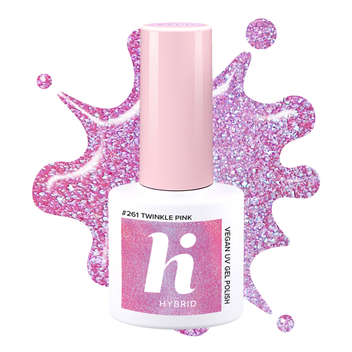 #261 hi hybrid lakier hybrydowy Twinkle Pink 5ml