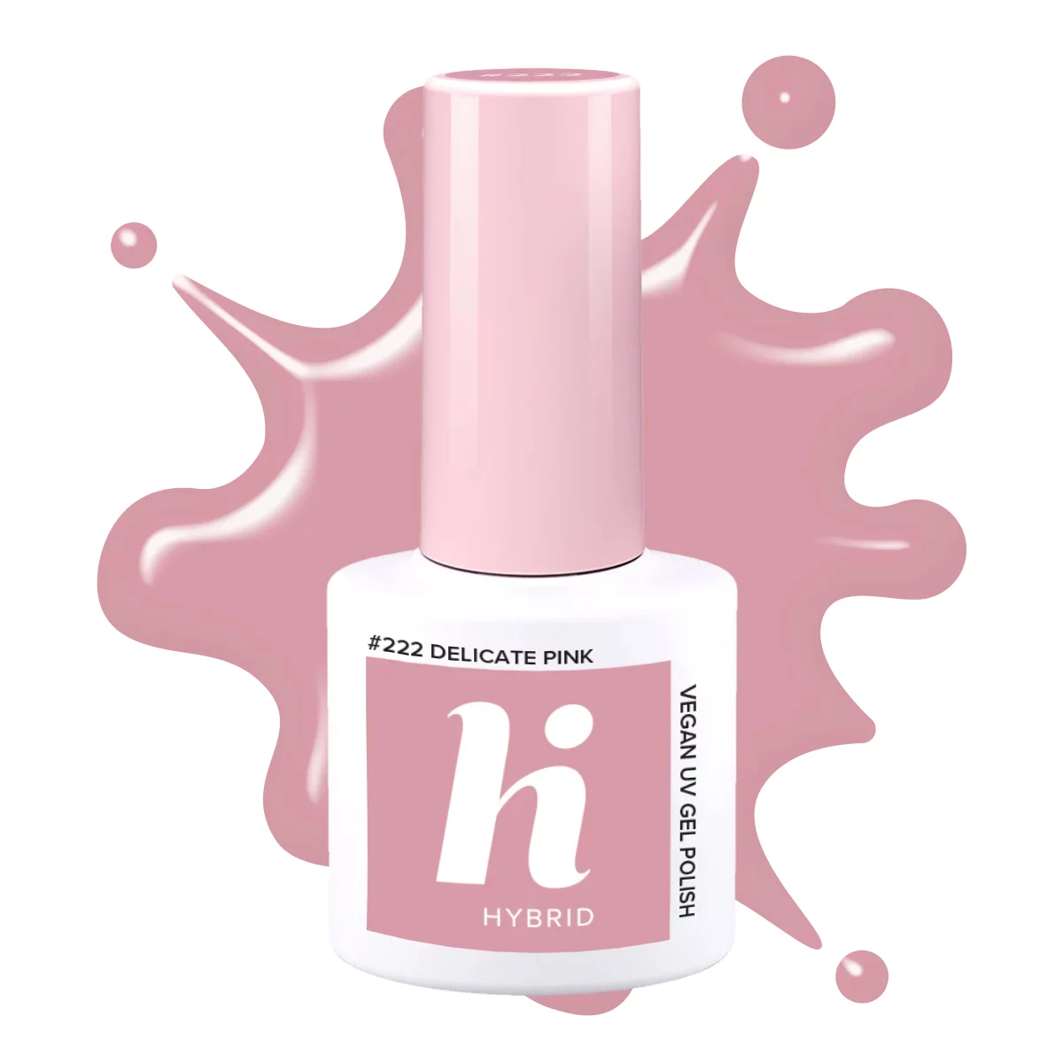 #222 hi hybrid lakier hybrydowy Delicate Pink HF 5ml