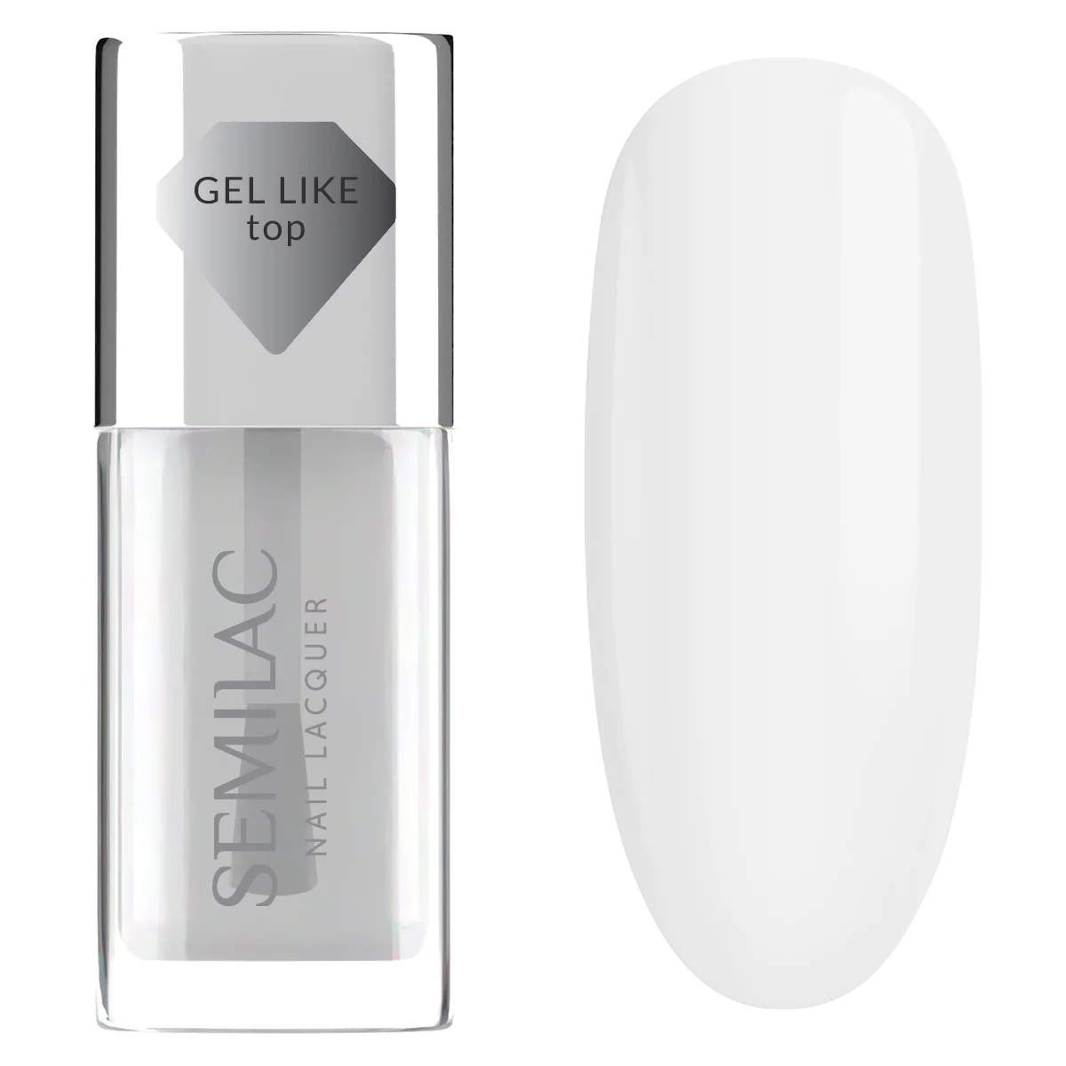 Semilac Lakier Klasyczny Nail Lacquer Top Gel Like 9 ml