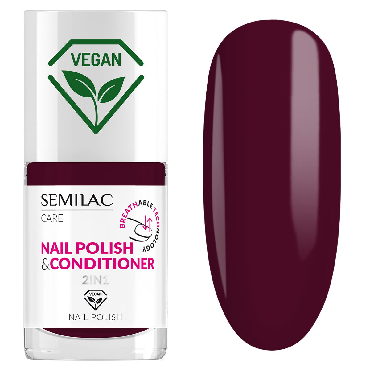 025 Semilac lakier klasyczny z odżywką 2w1 BREATHable TECHnology 7ml