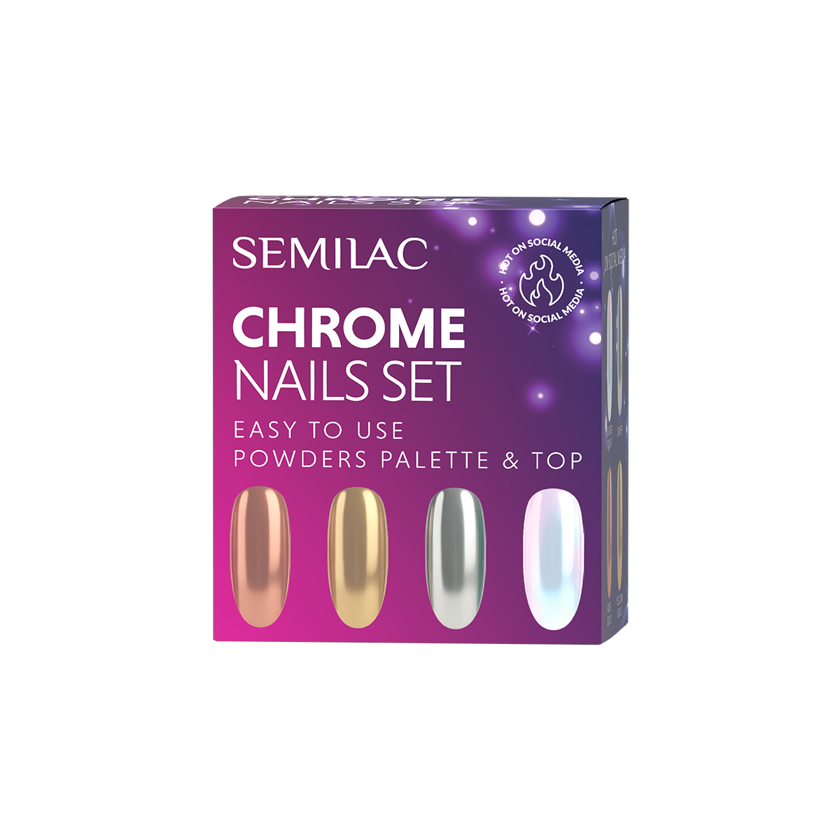 Semilac Chrome Nails Set