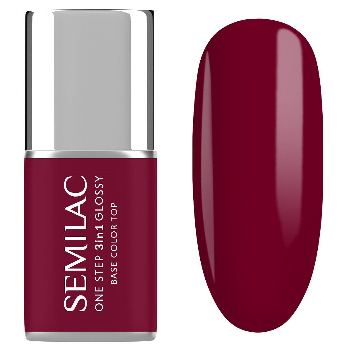 S570 Semilac Lakier hybrydowy One Step 3in1 Glossy Dark Raspberry 7 ml