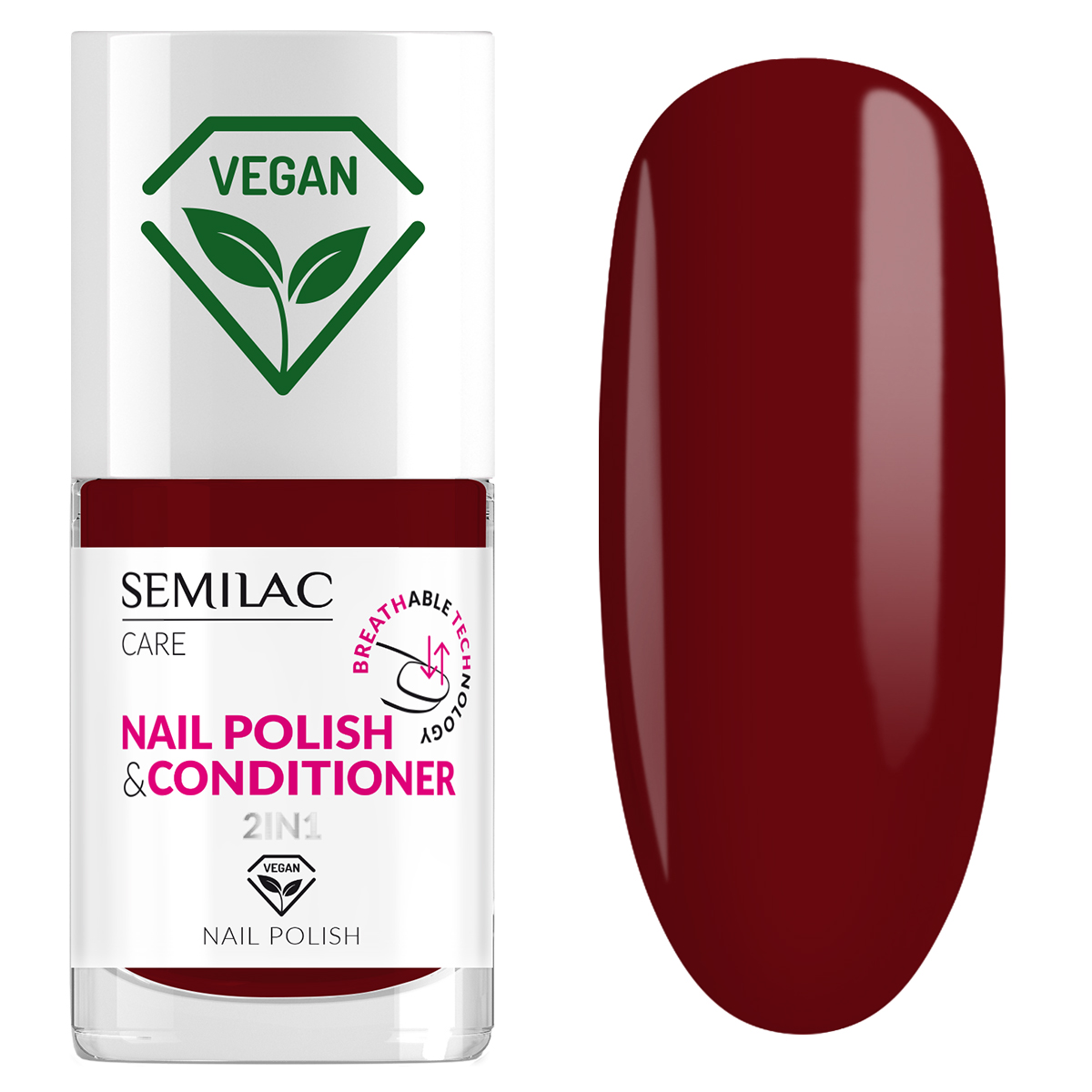 021 Semilac lakier klasyczny z odżywką 2w1 BREATHable TECHnology 7ml