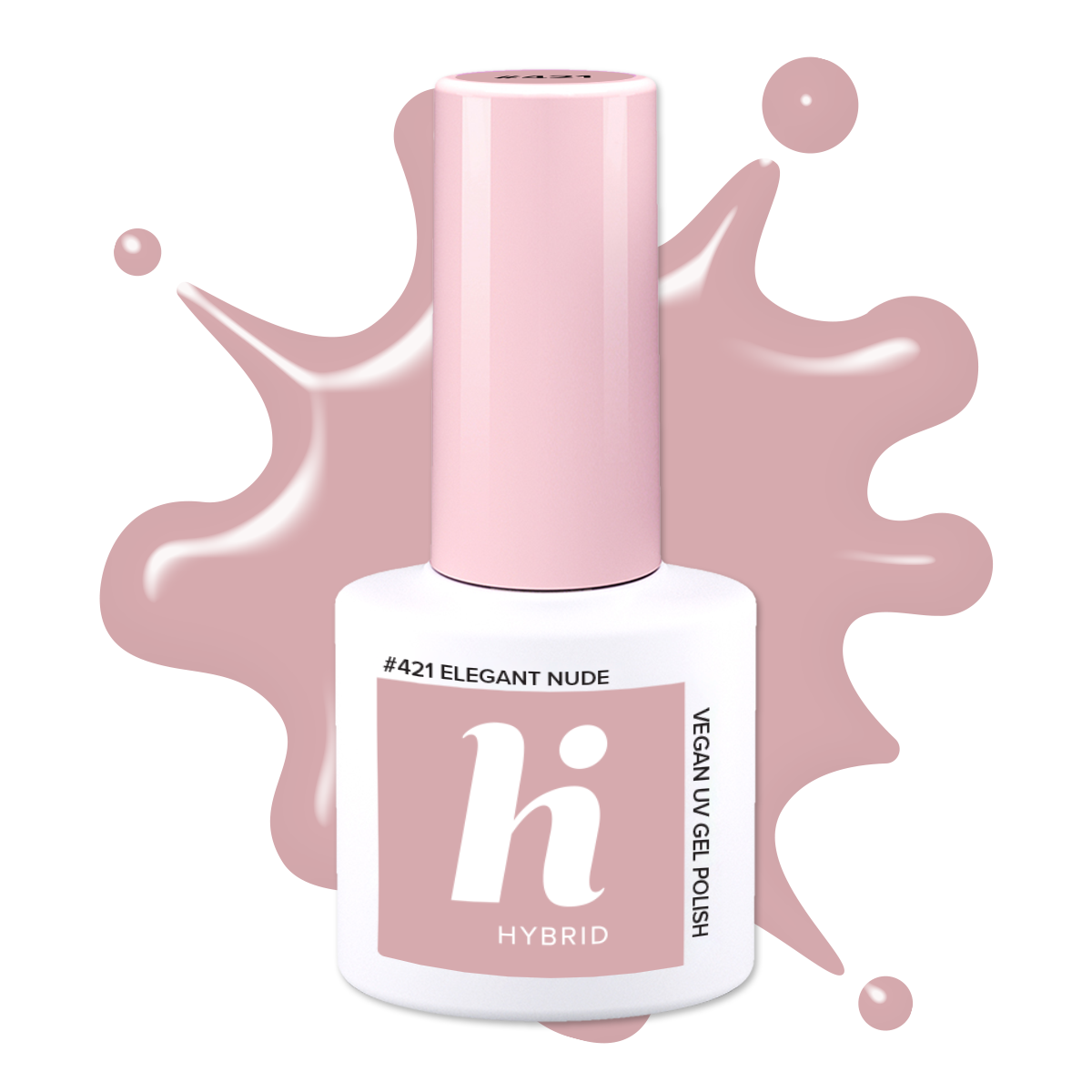 #421 hi hybrid lakier hybrydowy Elegant Nude 5ml