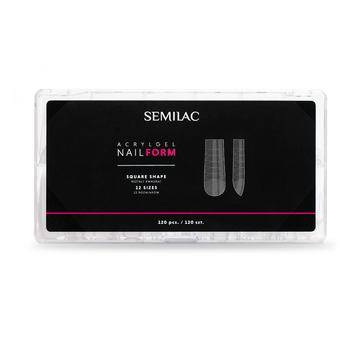 Semilac Acrylgel nail form Square 120szt.