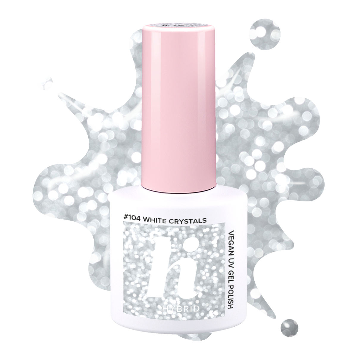 #104 hi hybrid lakier hybrydowy White Crystals 5ml