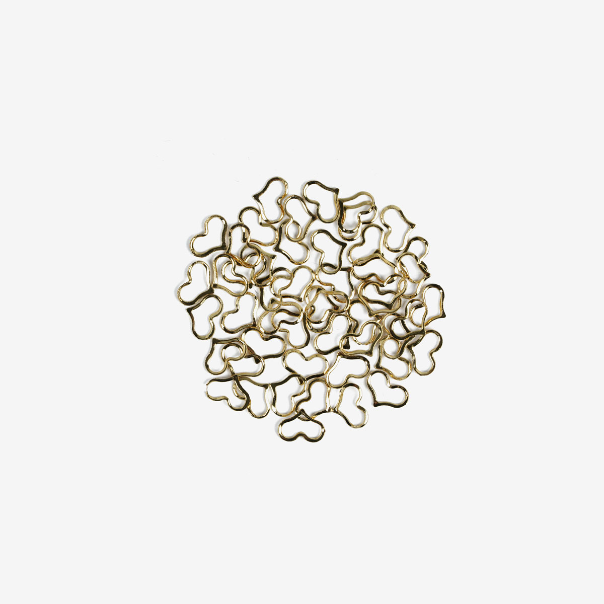 776 Ozdoba do manicure Semilac złote serce ramka, 50 sztuk